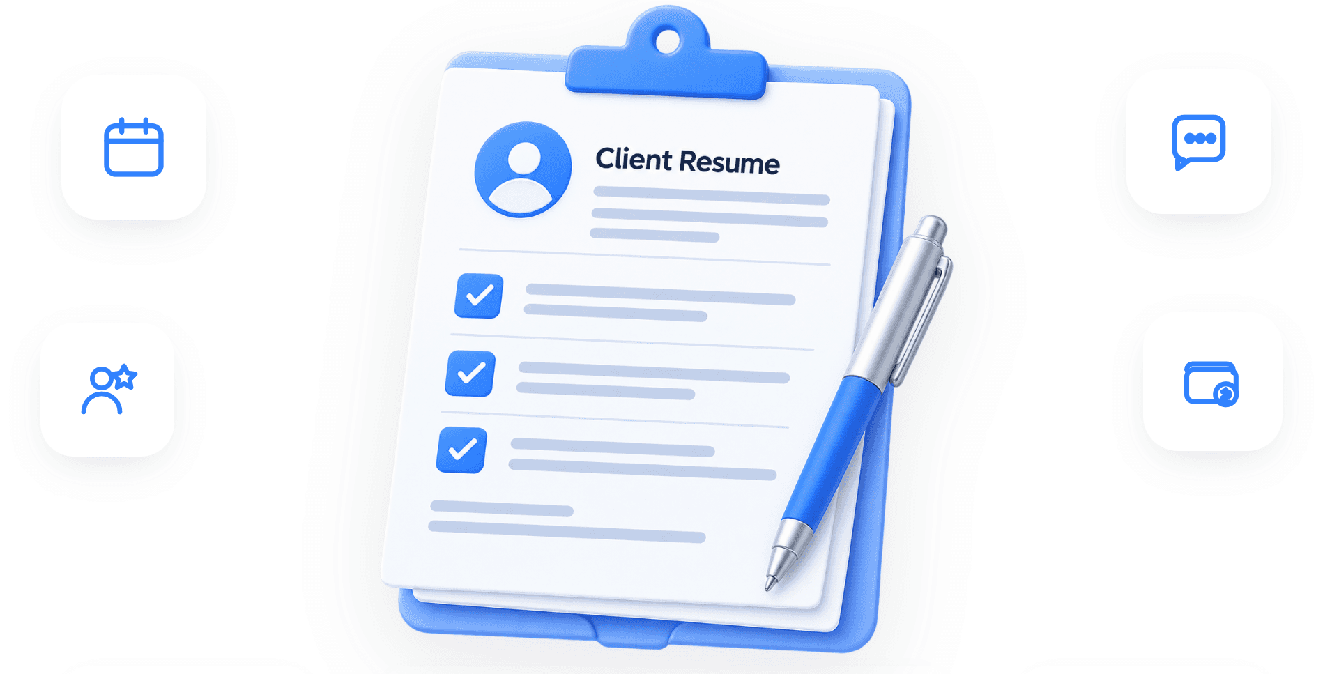 Reviewing a client resume before a prep session